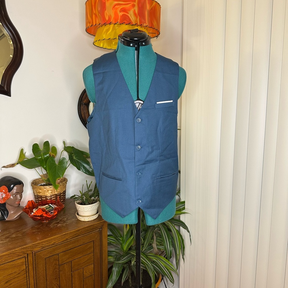 Blue Suit Vest size M